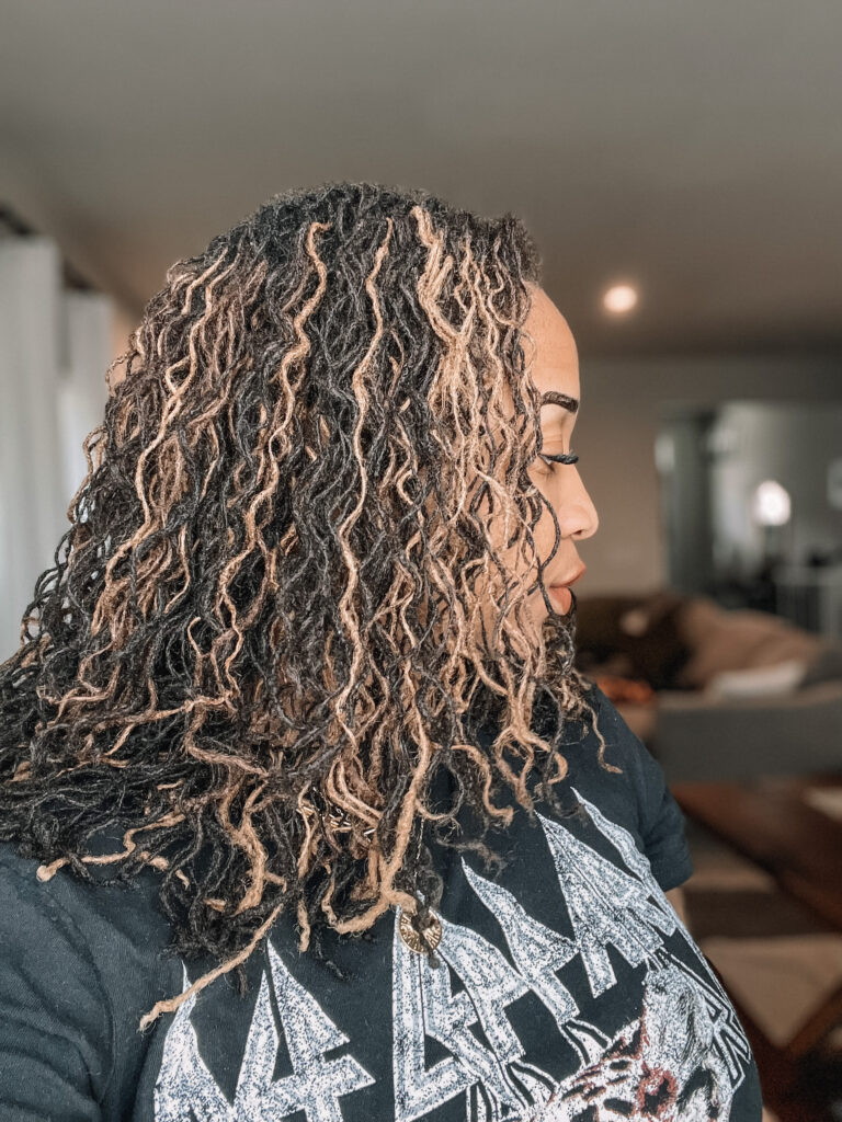 braid out with color