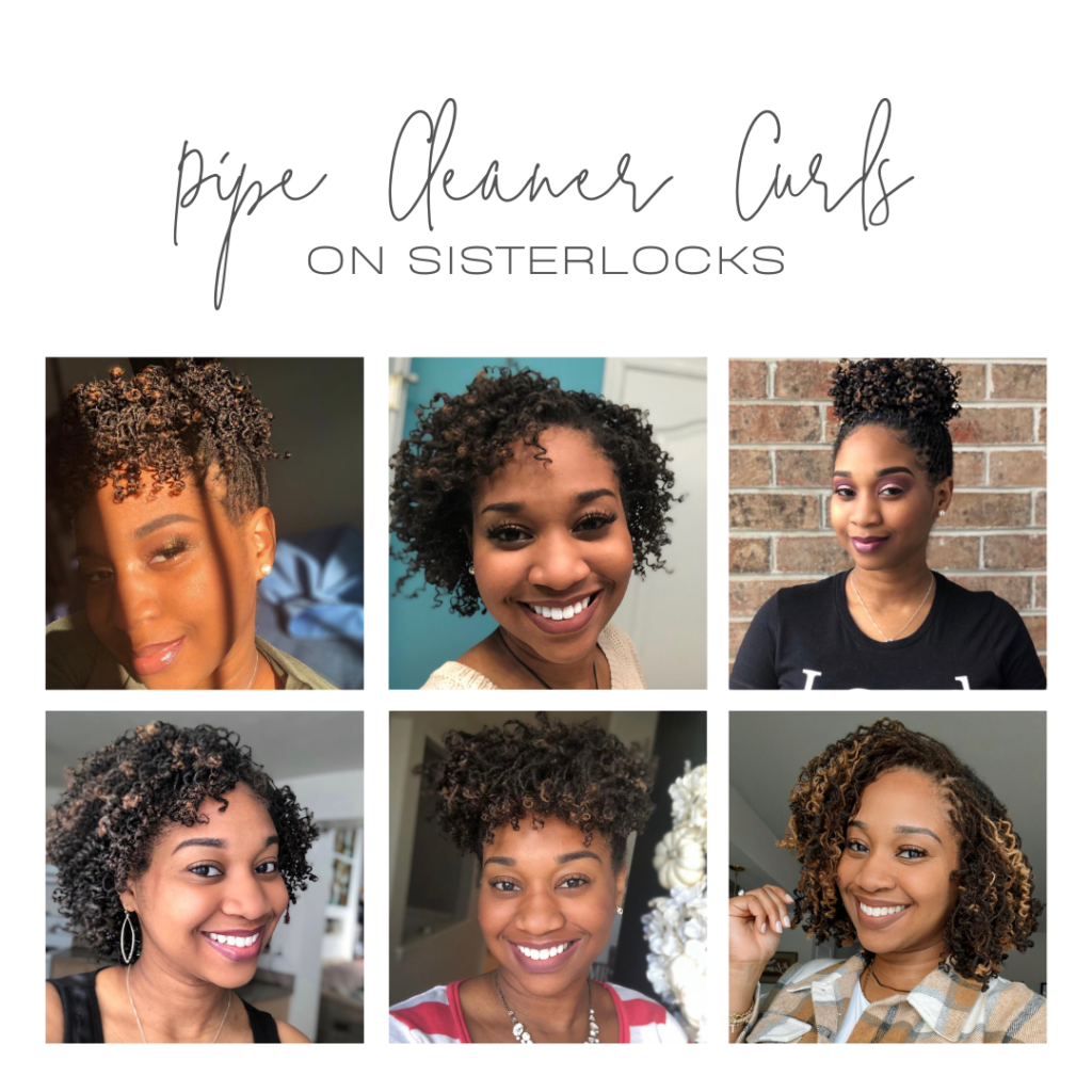 Pipe Cleaner Curls on sisterlocks