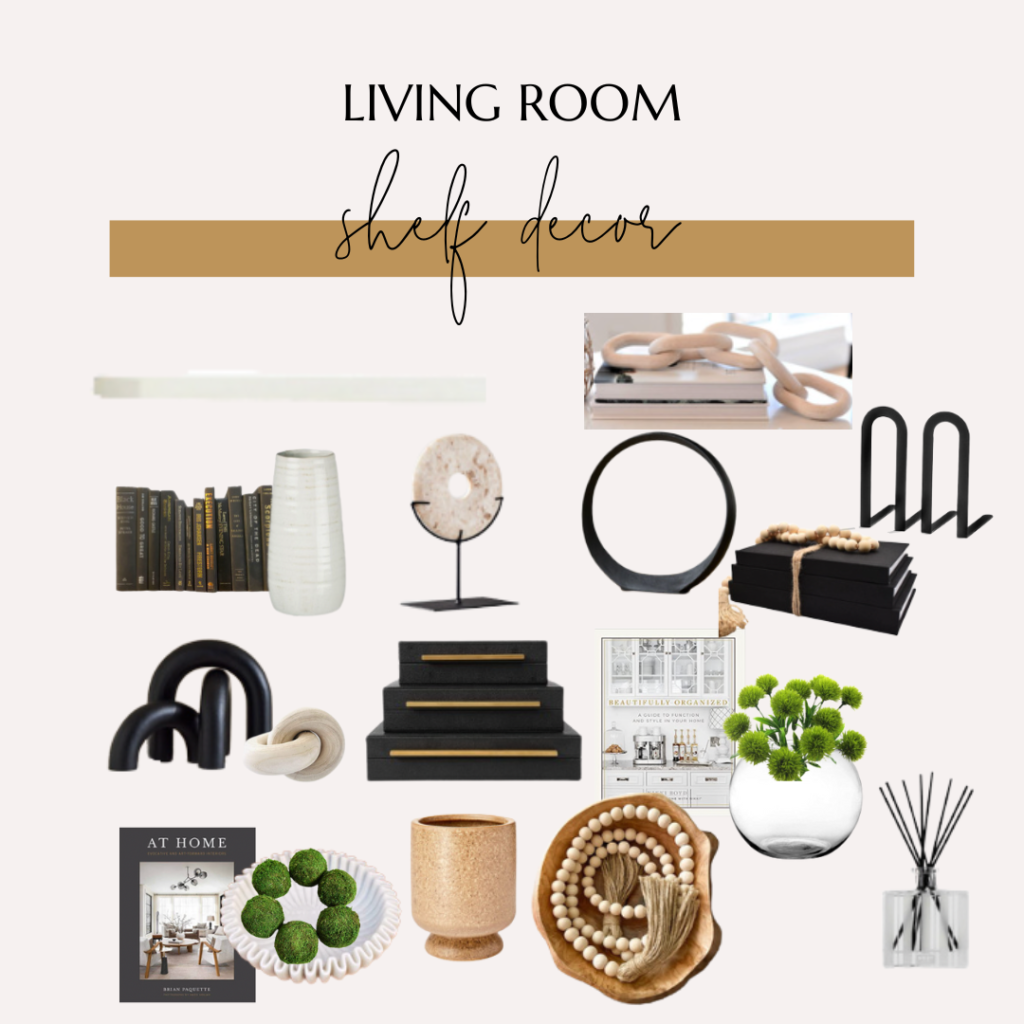 living room shelf decor ltk
