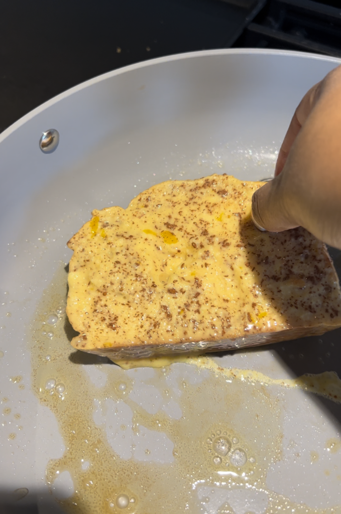 cooking brioche french toast