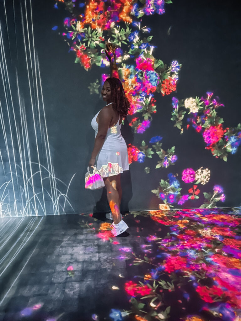 flower exhibit at superblue in miami in february