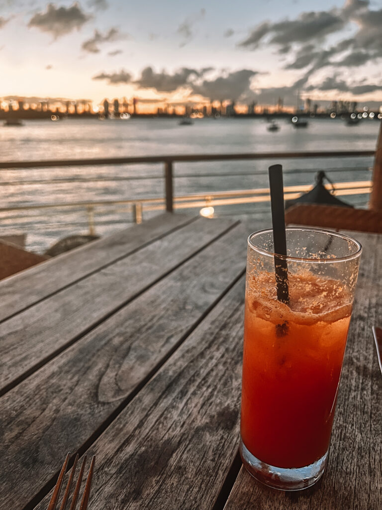 drinks at baia in miami in february
