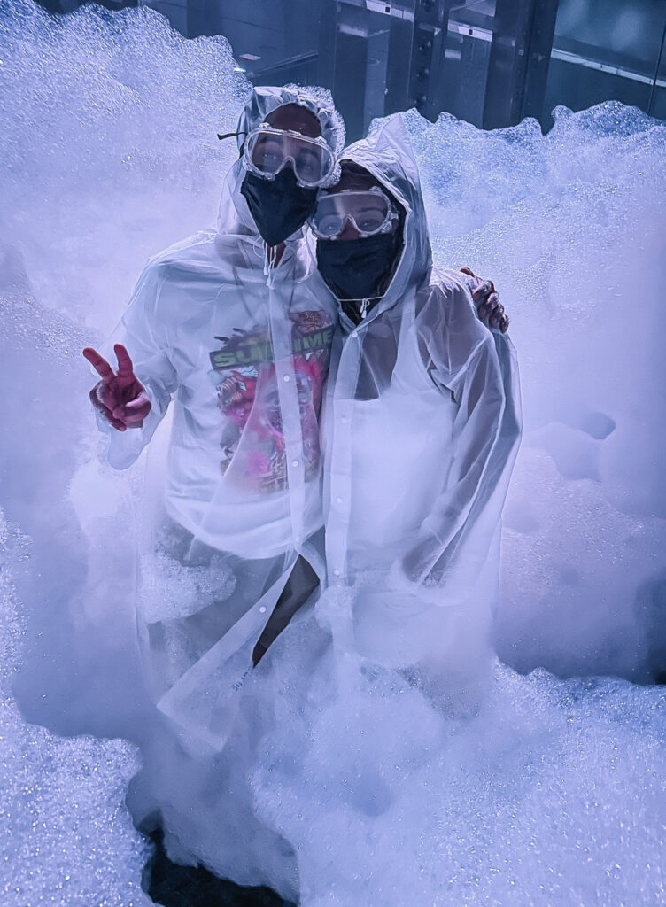 bubbles at superblue in miami in february