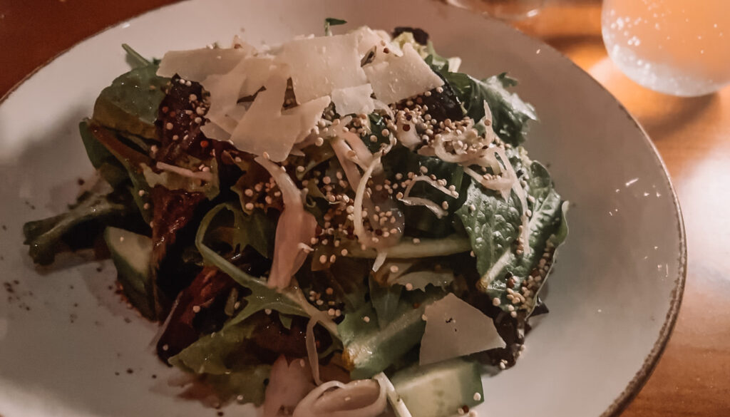 rusty pelican salad in miami in february