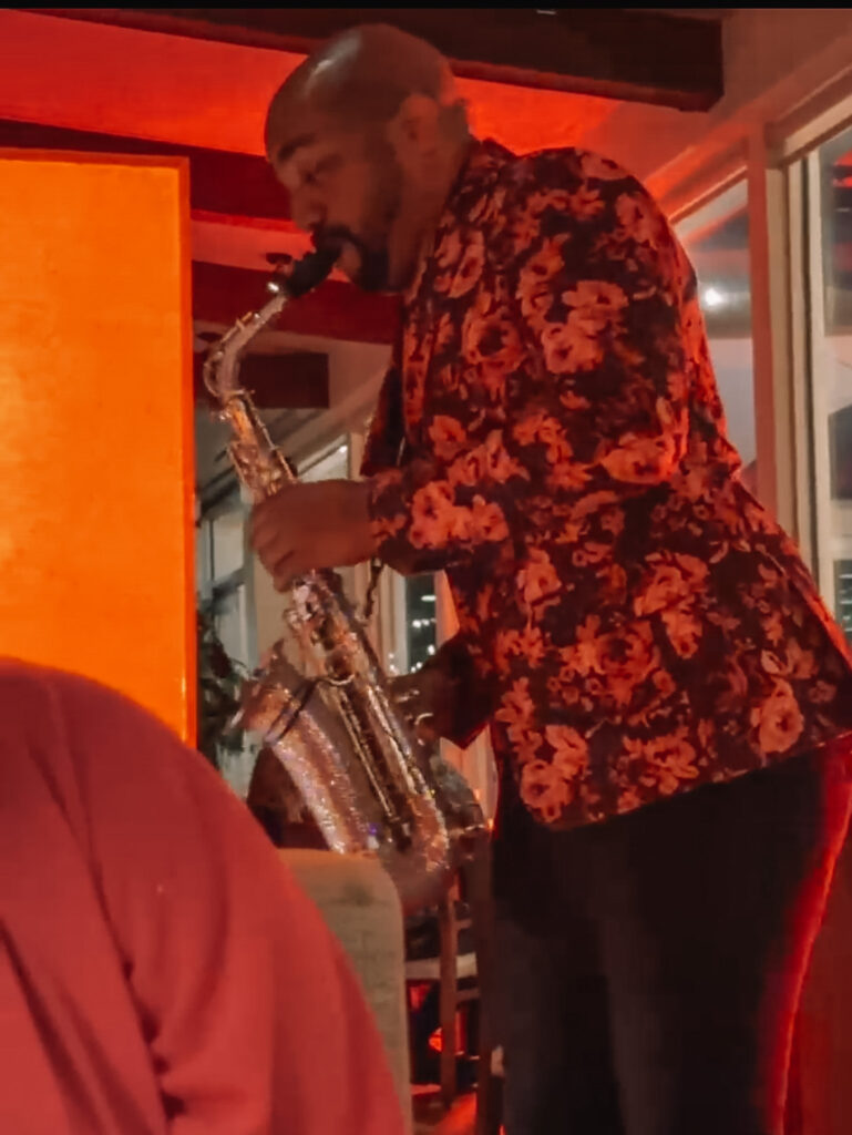 rusty pelican saxophonist in miami in february