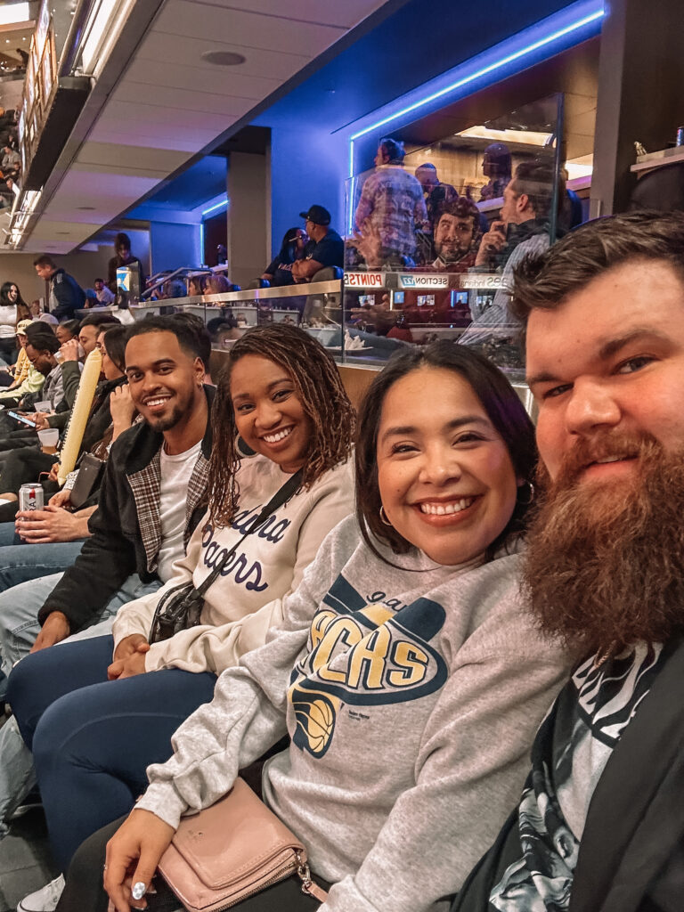 pacers game with friends