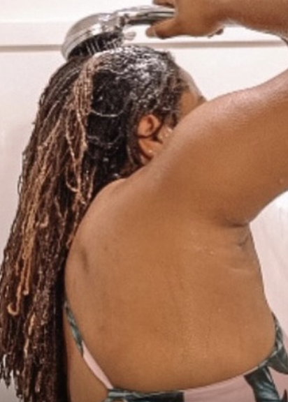 washing hair