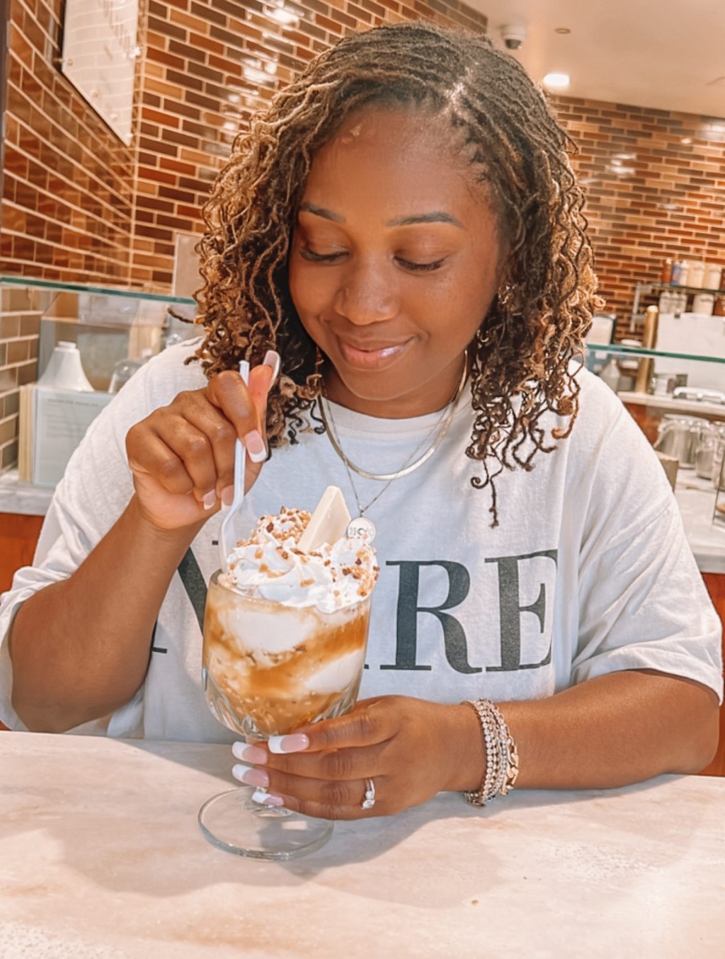 tasha eating ice cream